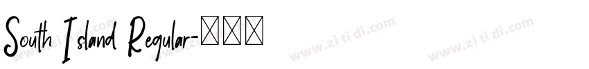 South Island Regular字体转换